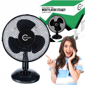 Carruzzo Compact Desktop Fan - 20W, Black