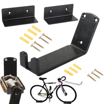 Strong metal wall bike holder up to 30 kg, black