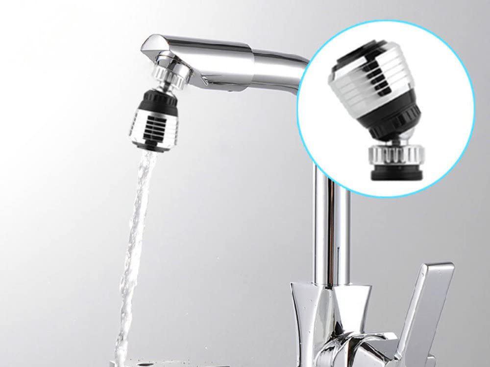 360° Swivel Faucet Aerator with 2 Spray Modes, M24, Chrome (3)