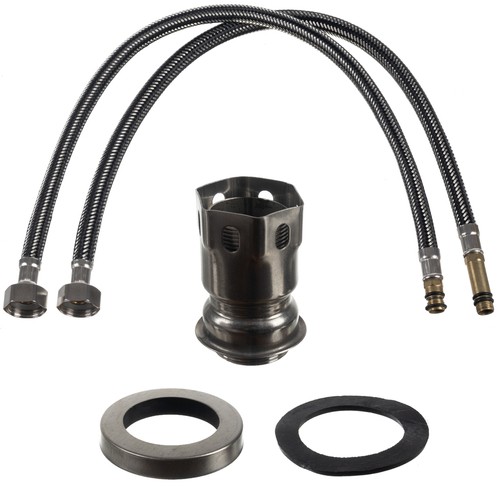 Kitchen Faucet with Flexible Spout, 8×56 cm, Black/Silver (5)