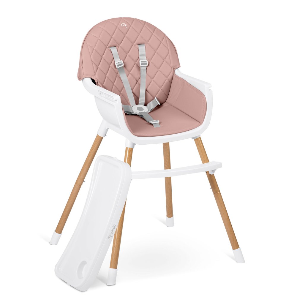 Nukido Lilo Baby High Chair with Adjustable Tray, Pink (2)