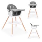 ECOTOYS 2-in-1 Baby High Chair and Booster Seat, grey