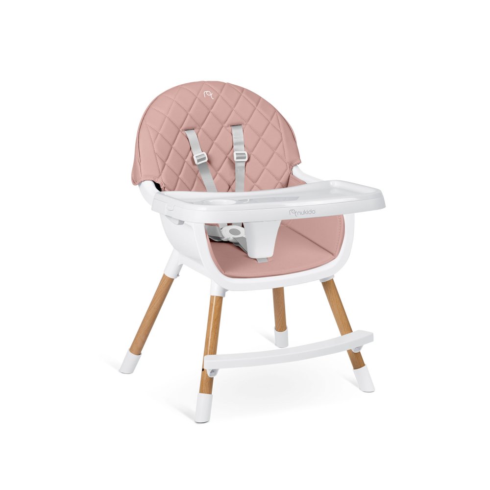 Nukido Lilo Baby High Chair with Adjustable Tray, Pink (0)