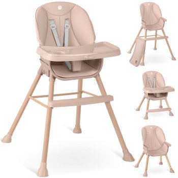 Nukido Tilo 3-in-1 Baby High Chair, pink