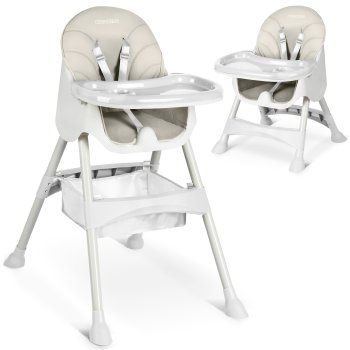 Ricokids Milo 2-in-1 High Chair with Tray, Grey