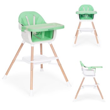ECOTOYS 2-in-1 Baby High Chair and Booster Seat, Green