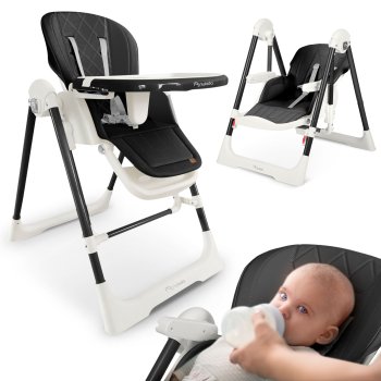 Nukido Elite 3-in-1 Adjustable Baby High Chair, Black