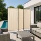 Folding Outdoor Privacy Screen 3 Panel 5.4 x 5.5 ft, Beige MultiGarden
