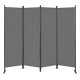 Folding 4-Panel Outdoor Privacy Screen 167x216 cm for Garden & Patio MultiGarden, Grey