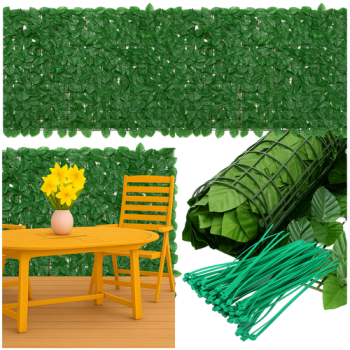 Gardlov Artificial Ivy Hedge Privacy Screen 3x1m 25343, Green