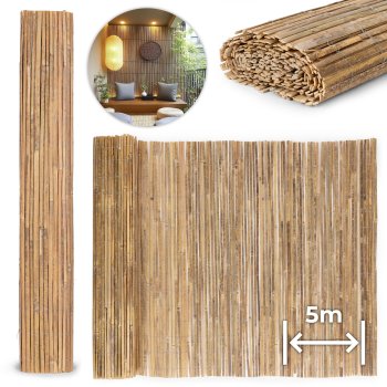 Double-sided bamboo privacy screen 150x500 cm for balcony, terrace, MultiGarden