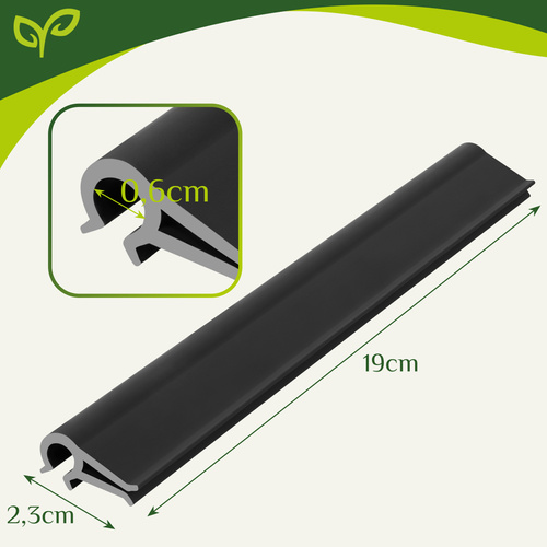 Fence Tape Clips Set of 10, Anthracite 23911 (0)