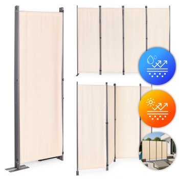 Folding Outdoor Privacy Screen 4 Panel 167x216 cm MultiGarden, beige
