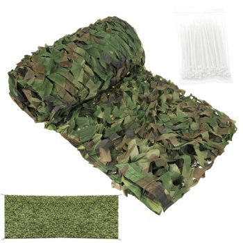 Camouflage Net 3x6m with 100 Cable Ties Gardlov, Green Woodland