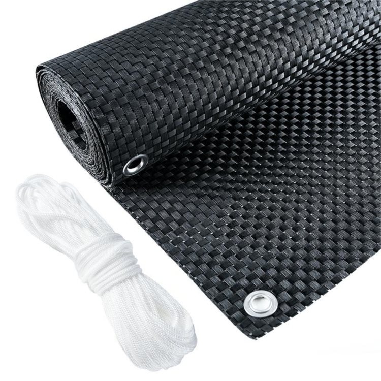 Poly Rattan Balcony Weather Resistant Cover Privacy Screen Fence, 0.9x5m (2)