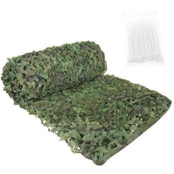 Camouflage Net 4x6m with 100 Zip Ties Gardlov, Woodland Green
