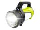 Rechargeable LED spotlight flashlight with power bank, black-green