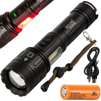 Bailong L-27 Tactical LED Flashlight CREE XHP160, COB, Power Bank