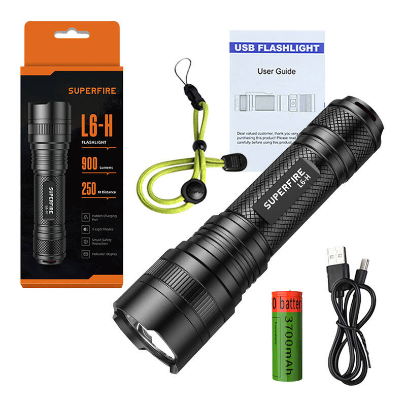 Flashlight Superfire L6-H, 750lm, USB-C (5)