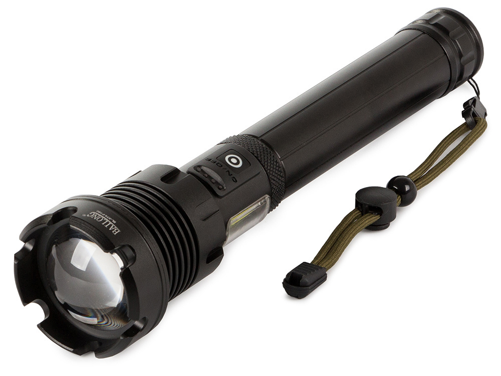 Bailong Tactical LED Flashlight XHP160 COB with Zoom and Power Bank, X-74 (1)