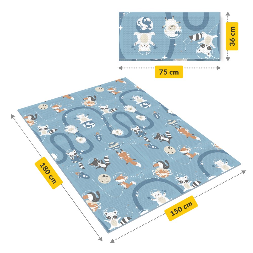Foldable Educational Baby Play Mat Kingdom & Cosmos 180 x 150 cm (0)