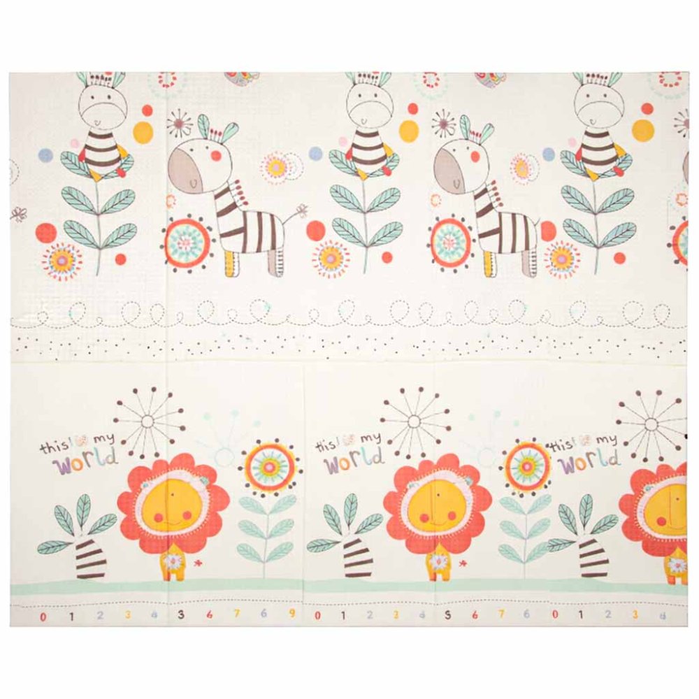 Foldable Double-Sided Foam Baby Play Mat 180x200cm, multicolor (2)