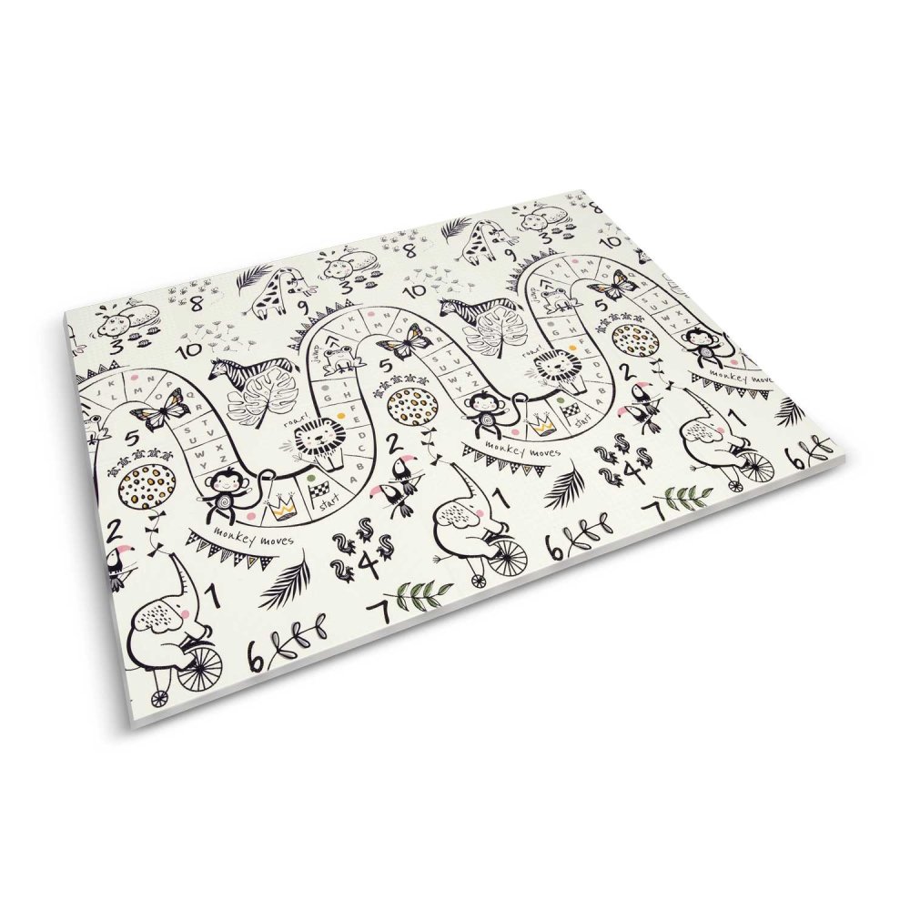 Educational Kids Folding Foam Mat 200x150x1cm Nukido NK-341, Safari-Mountains (1)