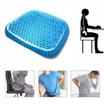 Orthopedic Gel Seat Pillow Cushion For Back Spine Relaxation Support