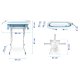 Foldable Baby Bath with Stand, Thermometer and Cushion Ricokids RK-287, white-blue
