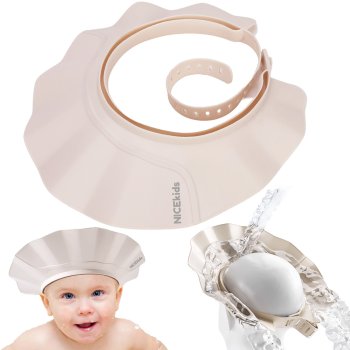 Nicekids Premium Baby Bath Visor for Hair Washing, Beige