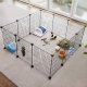 Modular Small Animal Playpen Enclosure for Hamsters and Guinea Pigs, Black
