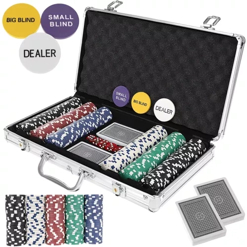 Poker Set 300 Chips in Aluminum Case HQ 23528