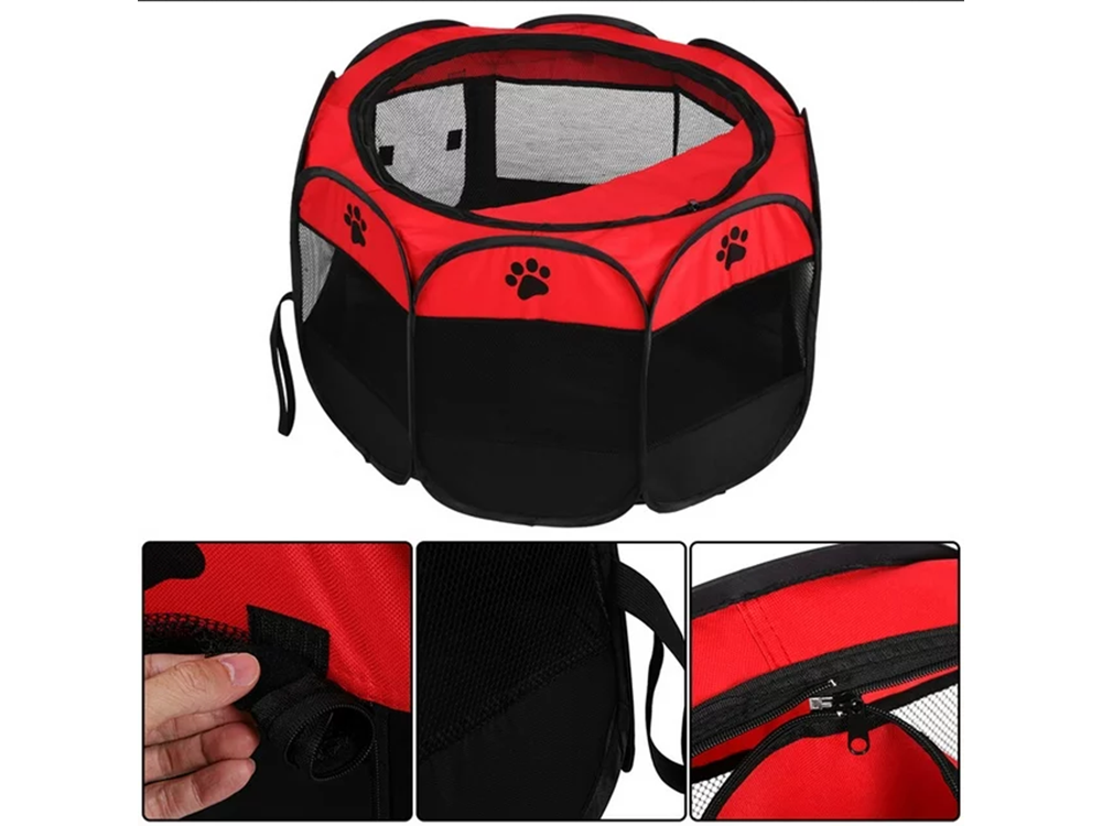 Foldable Pet Playpen: Large Lightweight Dog Crate & Cat Bed (2)