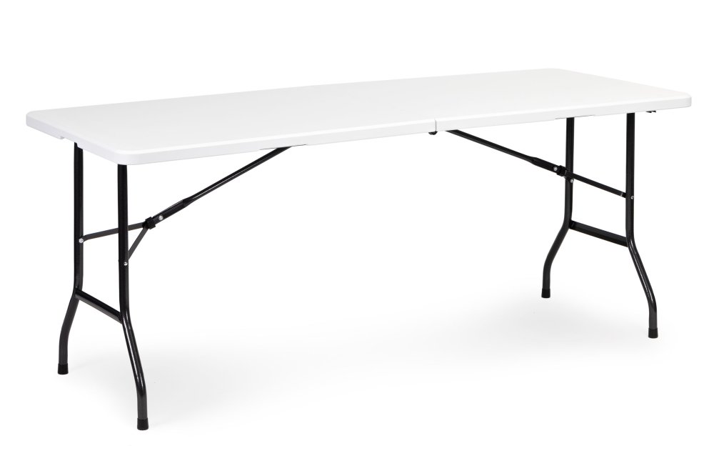 Folding Table and Bench Set 180 cm for 8 People MultiGarden, White (1)