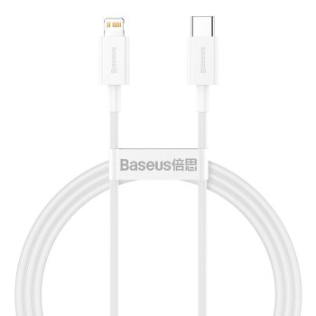 Baseus Superior Series Cable USB Type C to Apple iPhone Lightning, 20W, PD, 1m, White