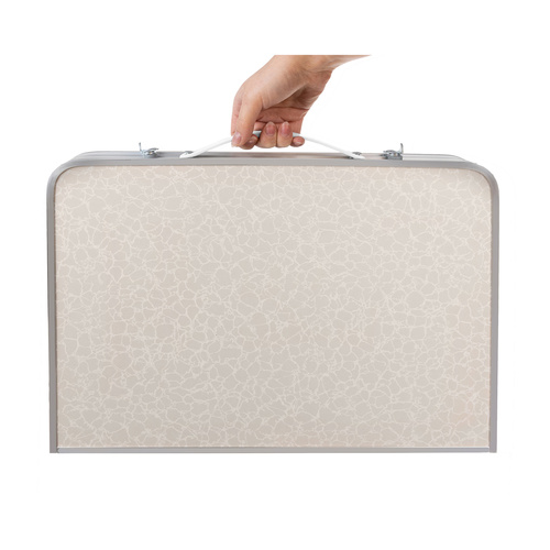 Portable Folding Camping Table Suitcase TRIZAND 23428, beige (2)