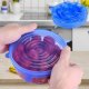 Silicone Food Storage Lids, Set of 6, Blue