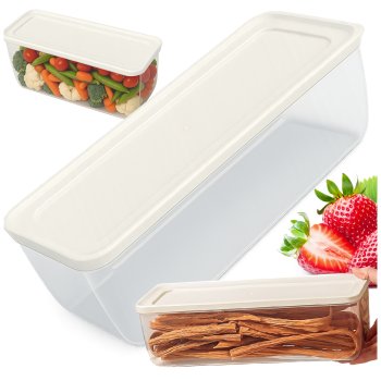 Food Storage Container 2.8L with Lid, Kitchen and Fridge Organizer Bin