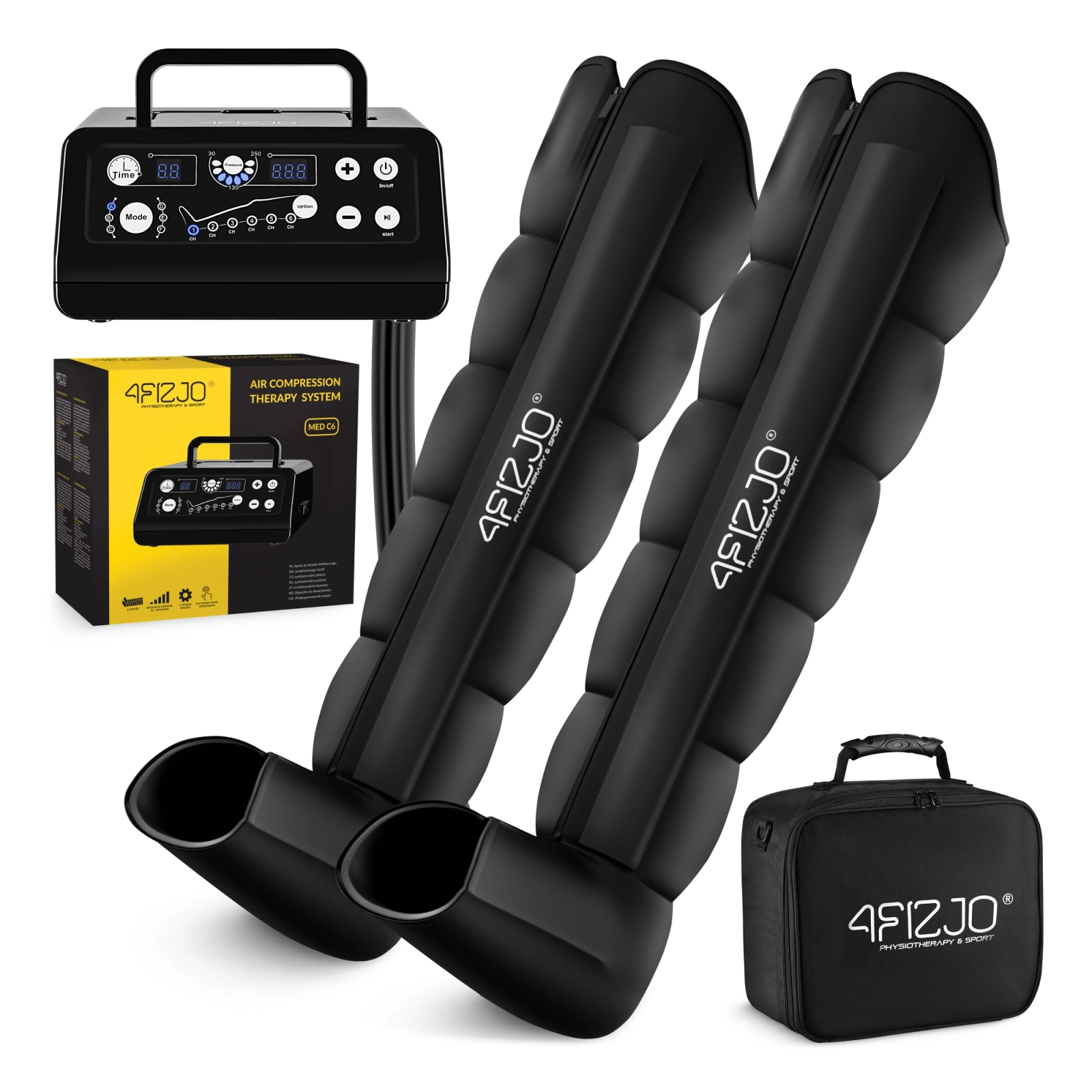 Air Compression Leg Recovery System MED C6 for Lymphatic Drainage, Size L/XL