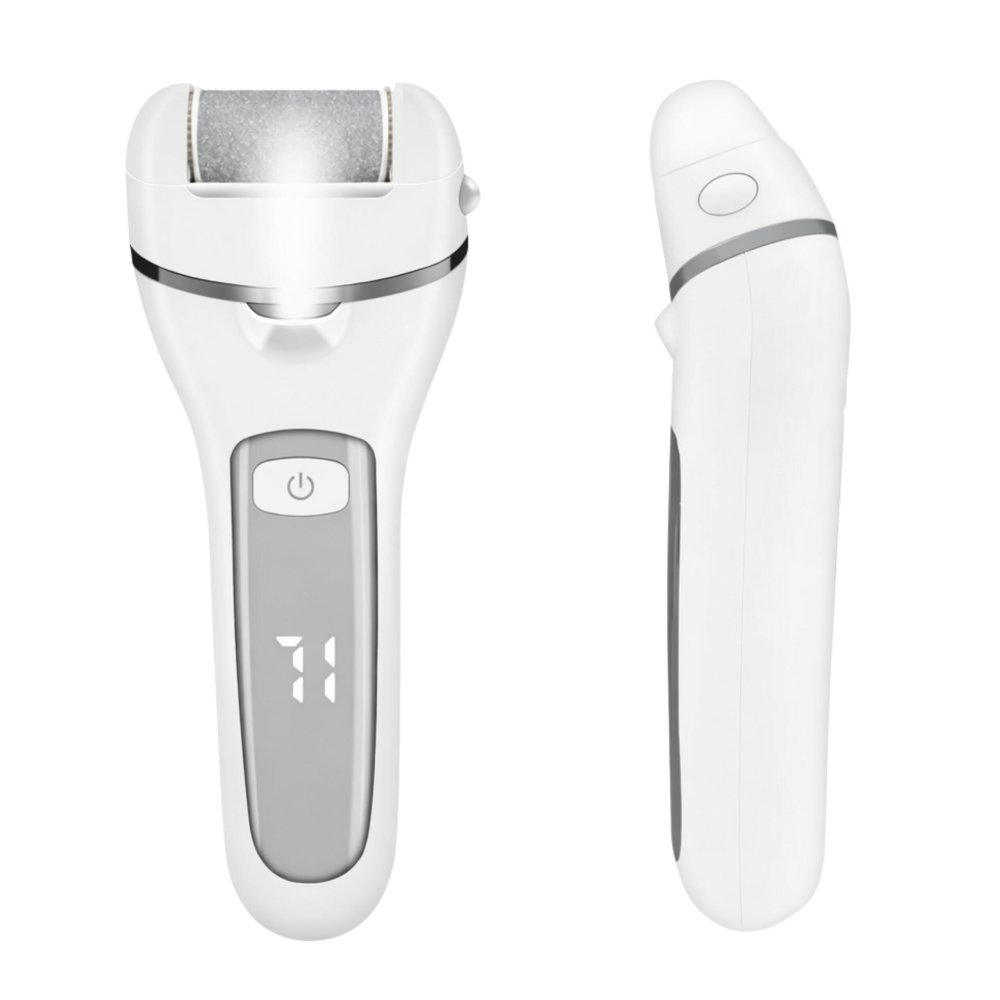 Electric Callus Remover for Feet with LCD Display, 2 Speeds & 3 Rollers, white (0)