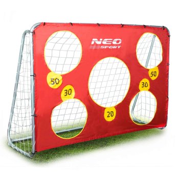 Neo-Sport Large Soccer Goal with Target Net, 215 x 153 76 cm