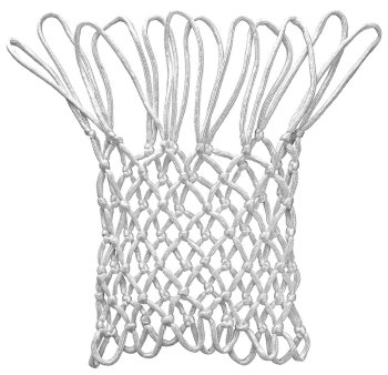 Basketball Hoop Net with 12 Hooks, White