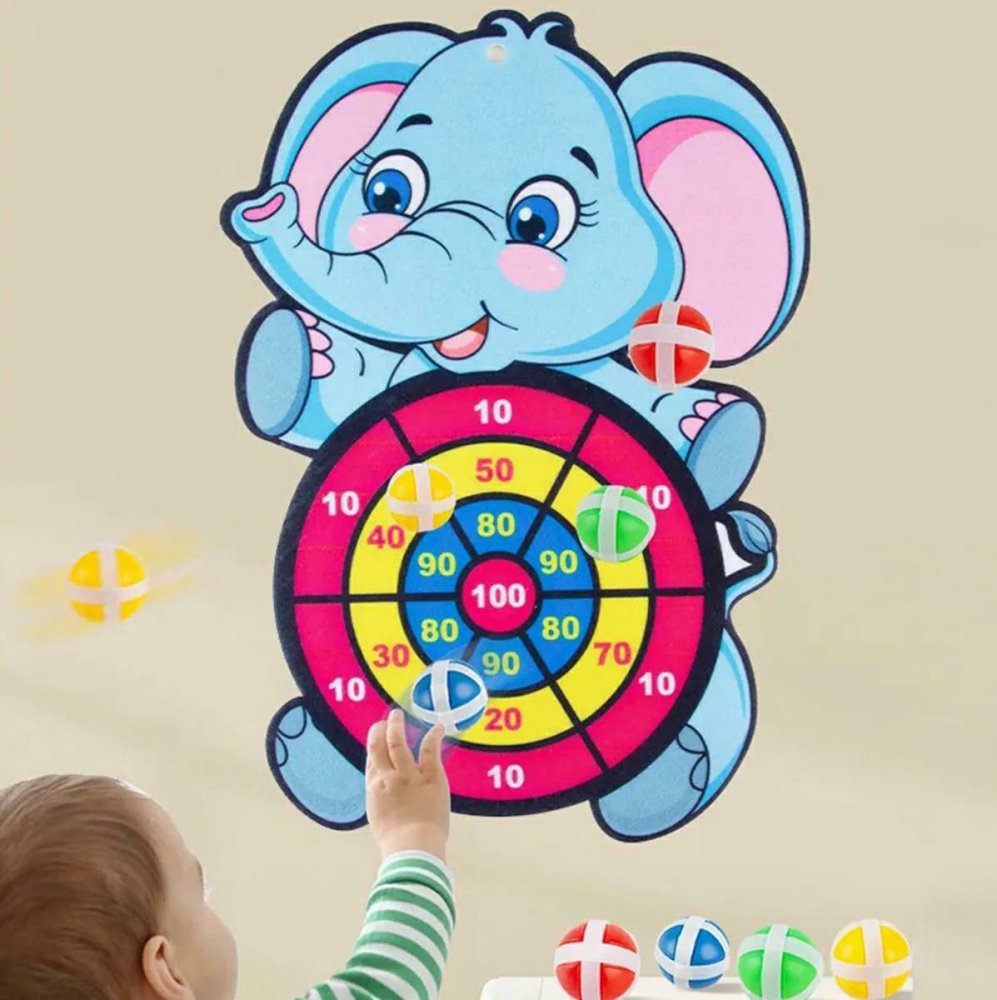Safe kids’ dartboard game with velcro balls (1)