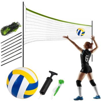 Neo-Sport Portable Volleyball and Badminton Net with Poles 570 cm