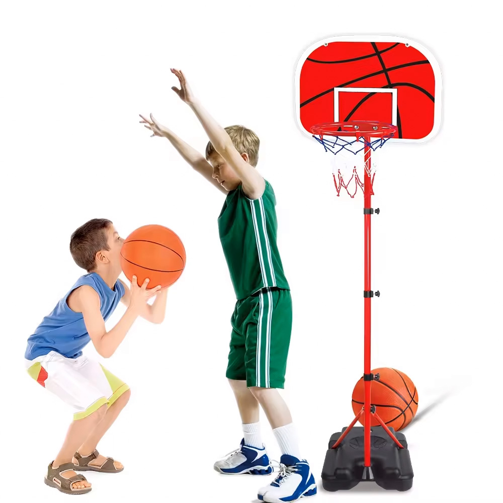 Adjustable Kids Basketball Hoop Stand with Ball and Pump (0)