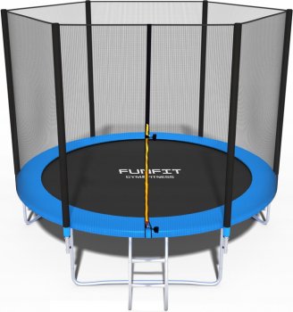 FUNFIT Garden Trampoline with Safety Net and Ladder, 252 cm