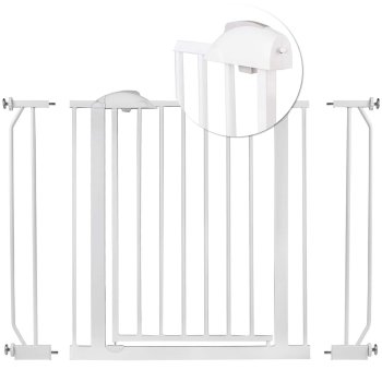 Nukido Pressure Mounted Baby Safety Gate 718100, 75-105 cm, White