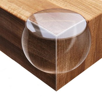 Silicone Corner Protectors for Baby Safety, Ball Shaped, 4 Pack, Clear