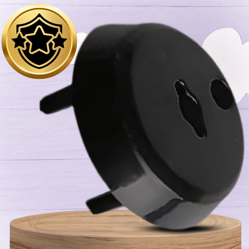 12x Child Safety Socket Covers with Ground Pin and Keys, Nicekids, Black (0)