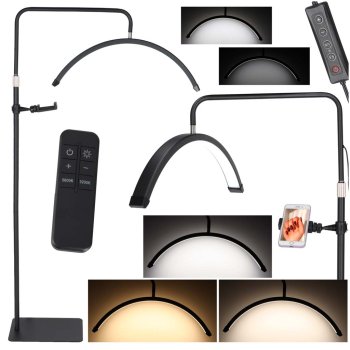 36W LED Arch Lamp for Eyelash Extensions, Adjustable Shadowless, Black